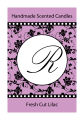 Custom Floral Pearls Large Rectangle Candle Label